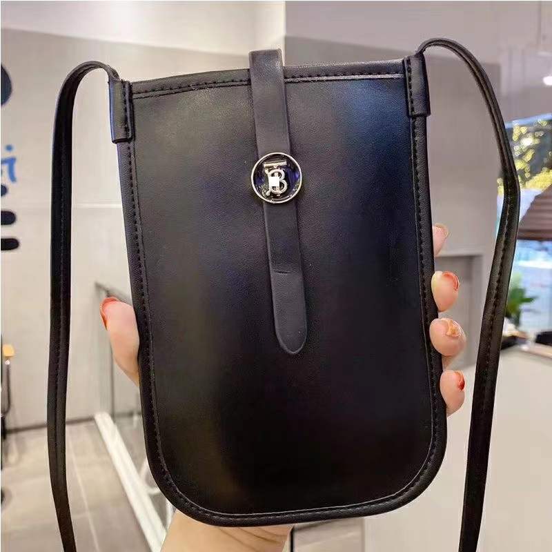 Bolsa tiracolo de couro para telefone
