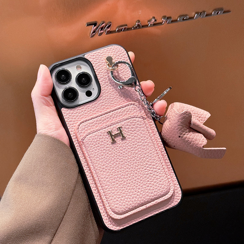 Δερμάτινη θήκη για iPhone κρεμαστό θήκη για κάρτα
