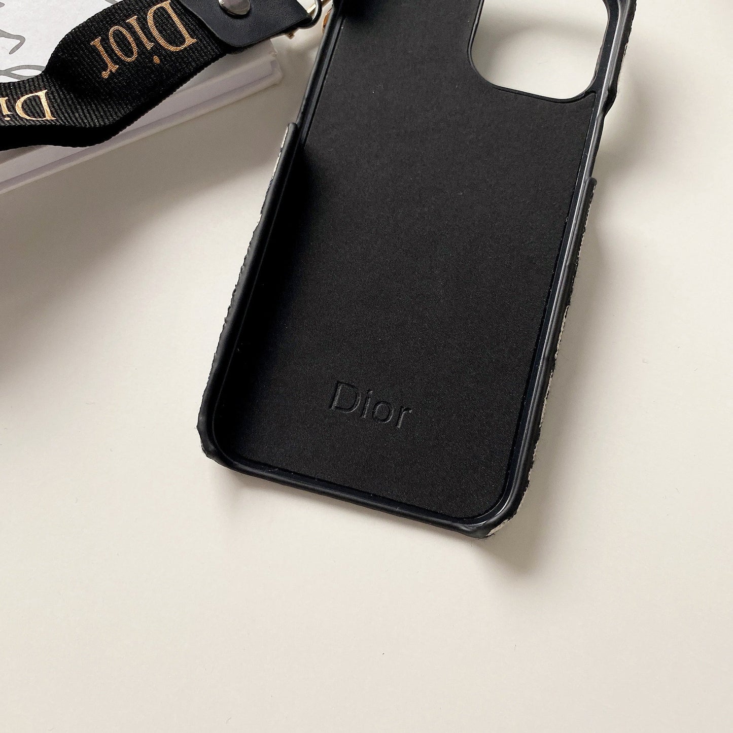 Funda de moda para iPhone con correa negra-GS240315