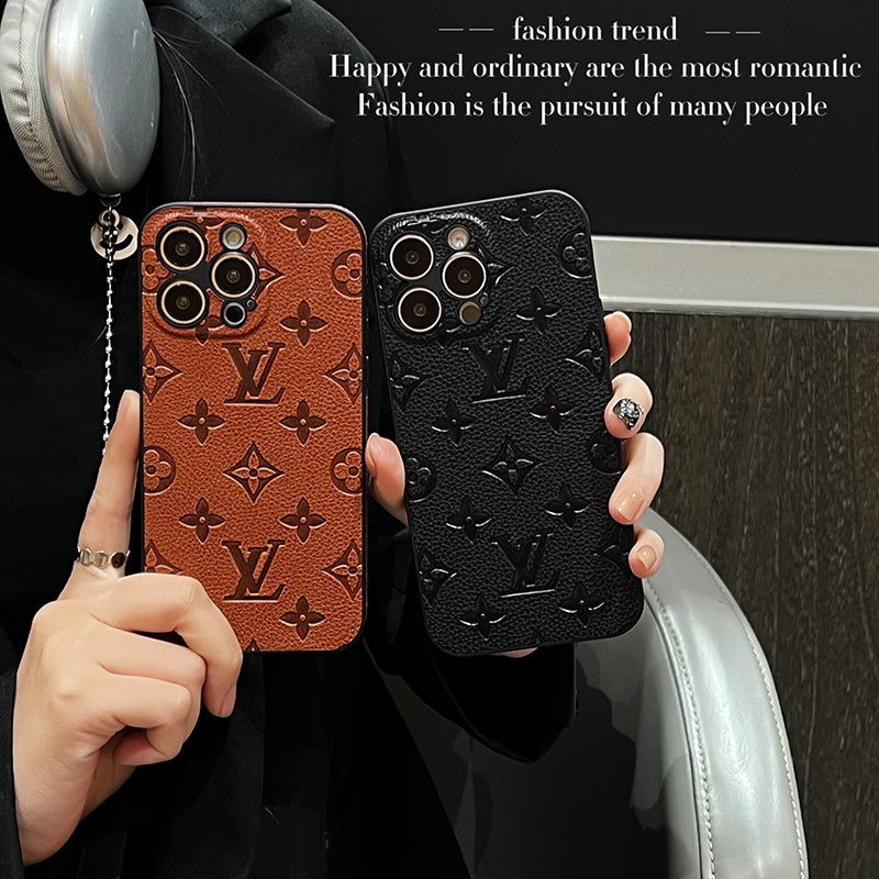 Luksus farvet læder cover til iPhone