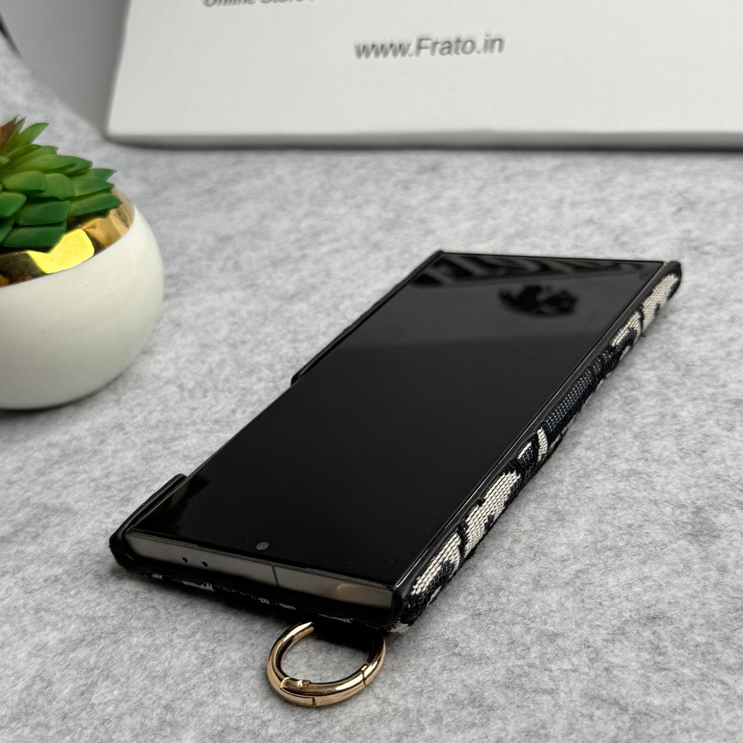 Étui à motif de ceinture de marque de luxe C Dior pour Samsung Galaxy