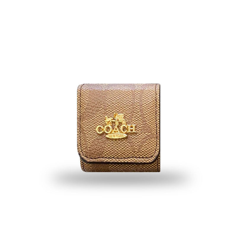 Luxury Coach AirPods deksler Lysebrun-LGK240425