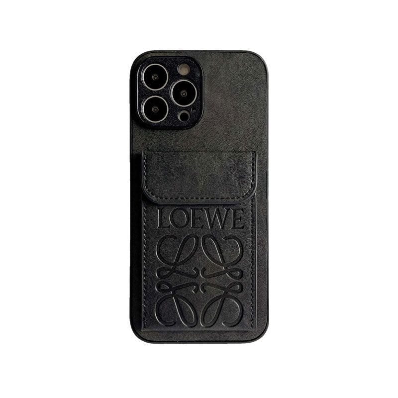 Luksus iPhone-deksel med kortholder Brun-LZP241448