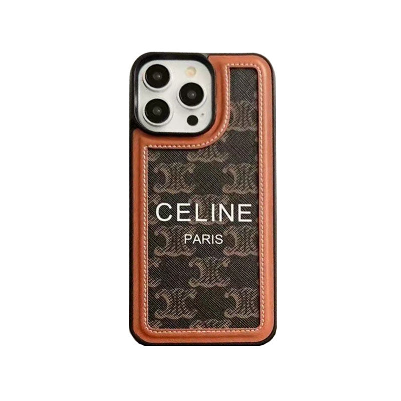 Svart Celine iPhone-fodral med rem-SZ231124