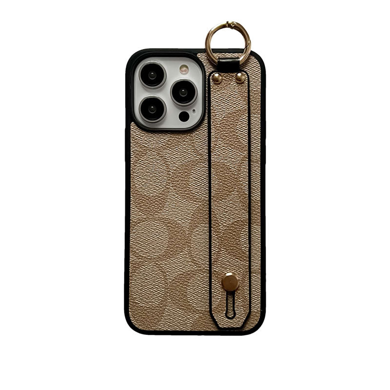 Funda clásica para iPhone con soporte, color café-SW240330