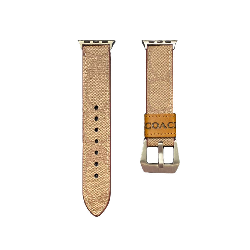 Δερμάτινο Coach Apple Watch Band Ανοιχτό καφέ-YHK244221710
