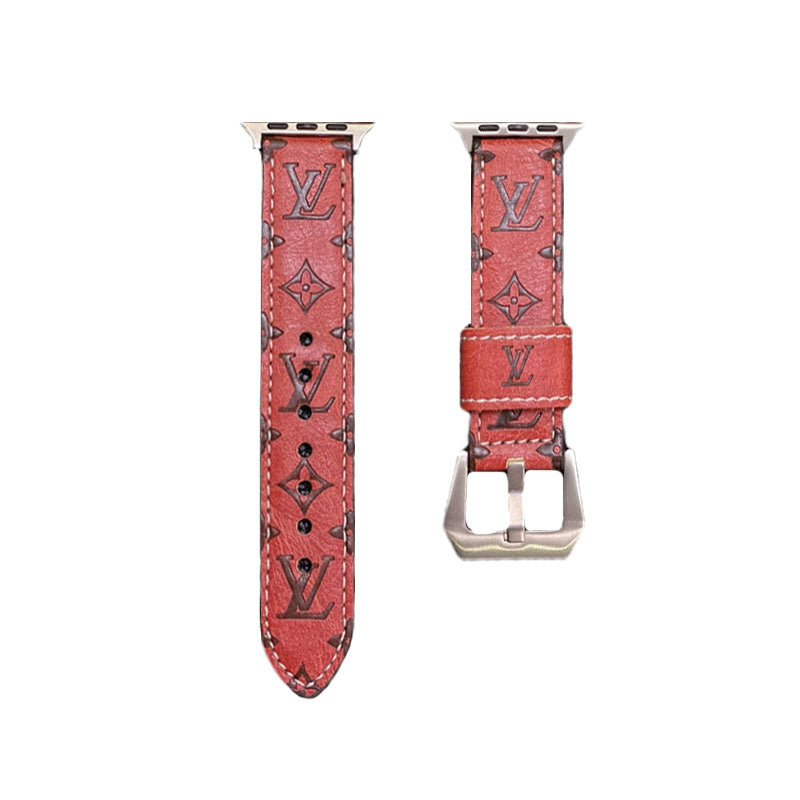 Skinnmonogram Apple Watch-bånd Skinnblå-YH24422