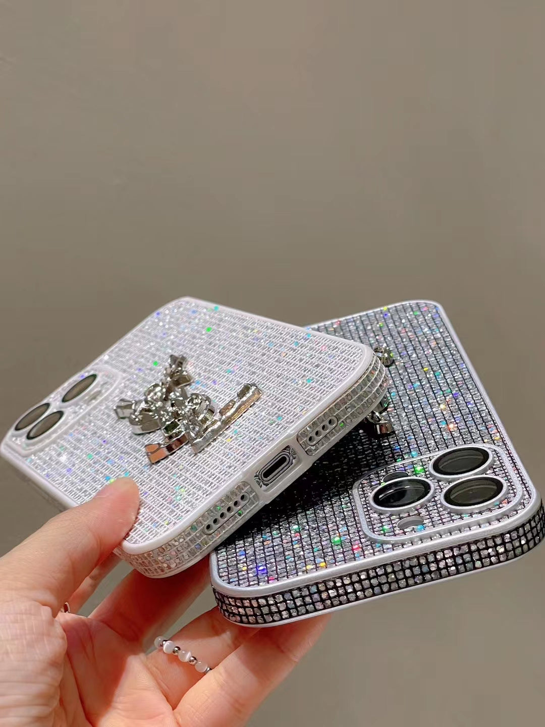 Fundas lujosas para iPhone con purpurina