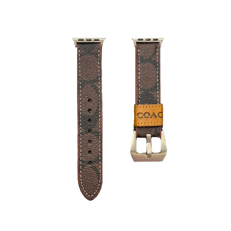 Δερμάτινο Coach Apple Watch Band Ανοιχτό καφέ-YHK244221710