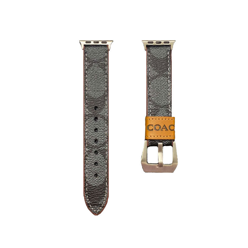 Δερμάτινο Coach Apple Watch Band Ανοιχτό καφέ-YHK244221710