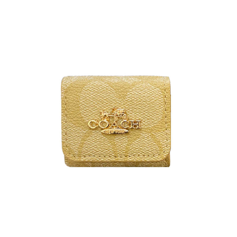 Luxury Coach AirPods deksler Lysebrun-LGK240425