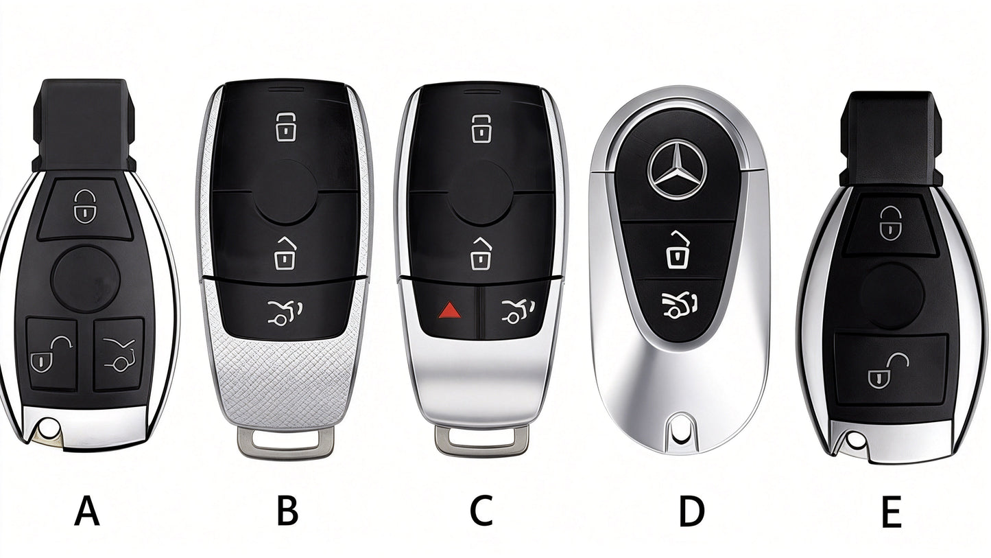 Estuche para llaves Mercedes de cuero de primera calidad