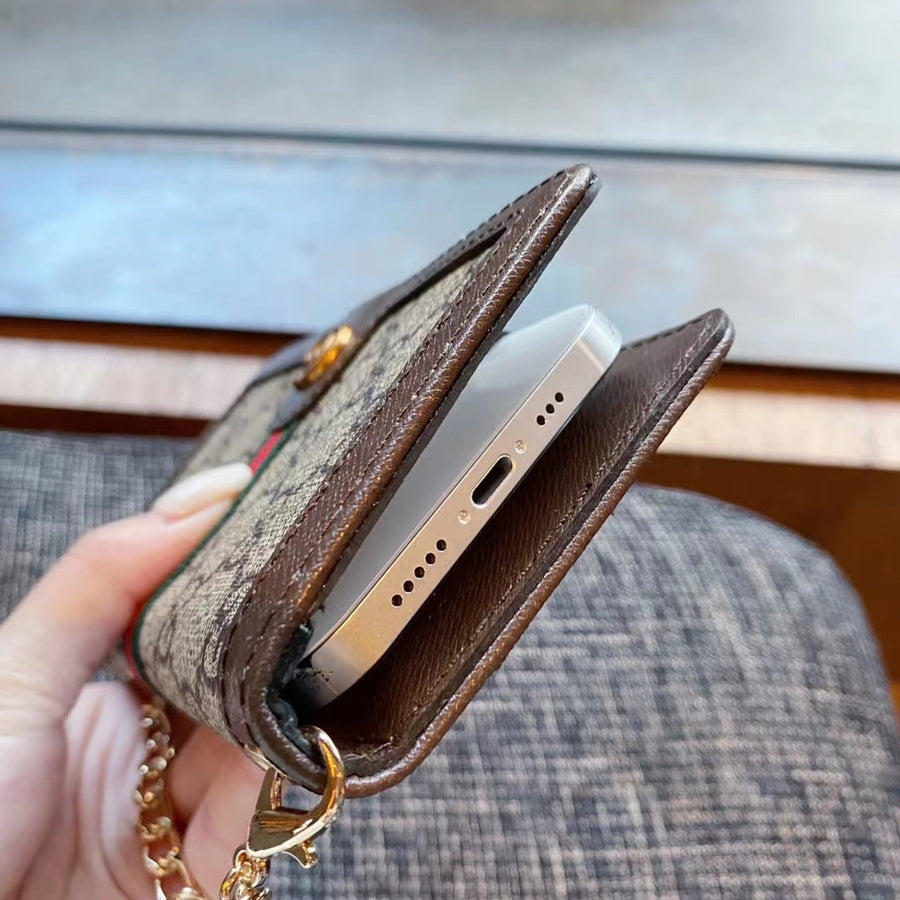 Luksus telefonveske, etui og kortholder for Samsung
