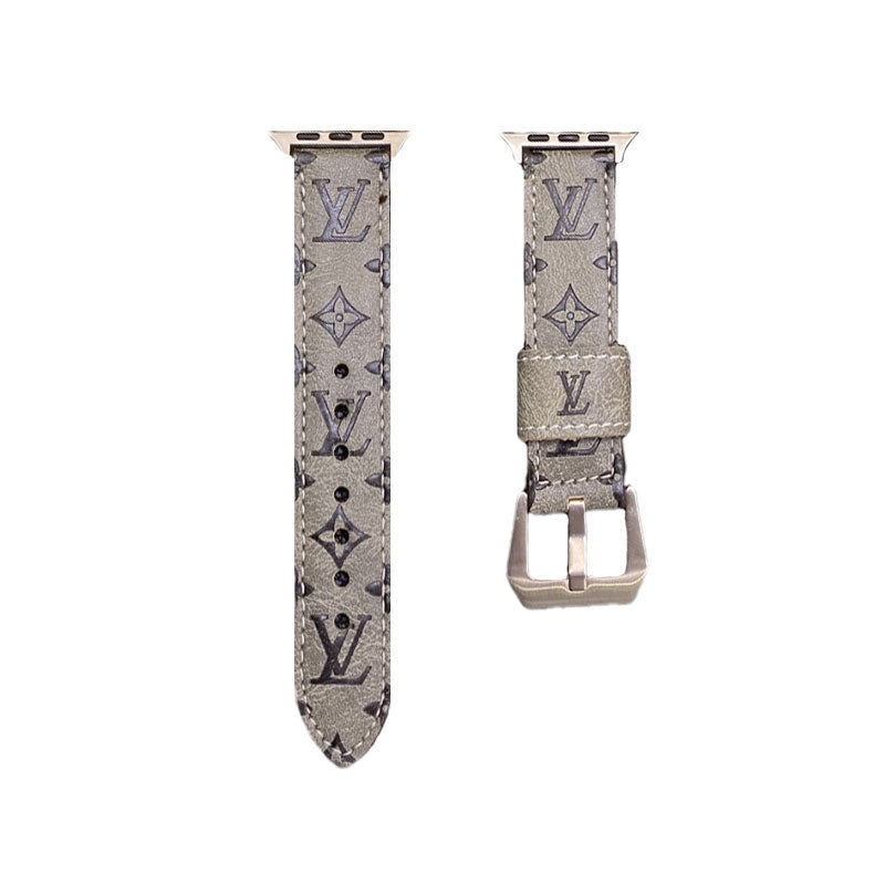 Skinnmonogram Apple Watch-bånd Skinnblå-YH24422