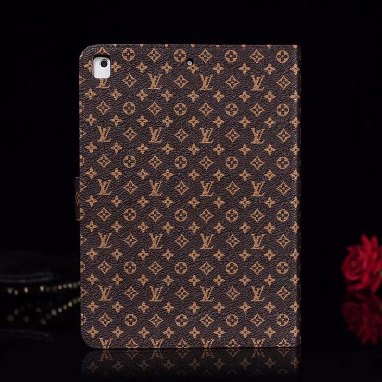 Tyylikäs Monogrammi Canvas Flip Cover Apple iPad suojaava nahkakotelo