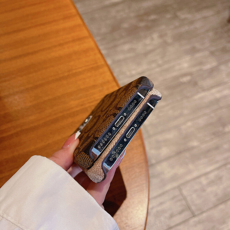 クラシック クラシック iPhone ケース ブラウン -JDK241426