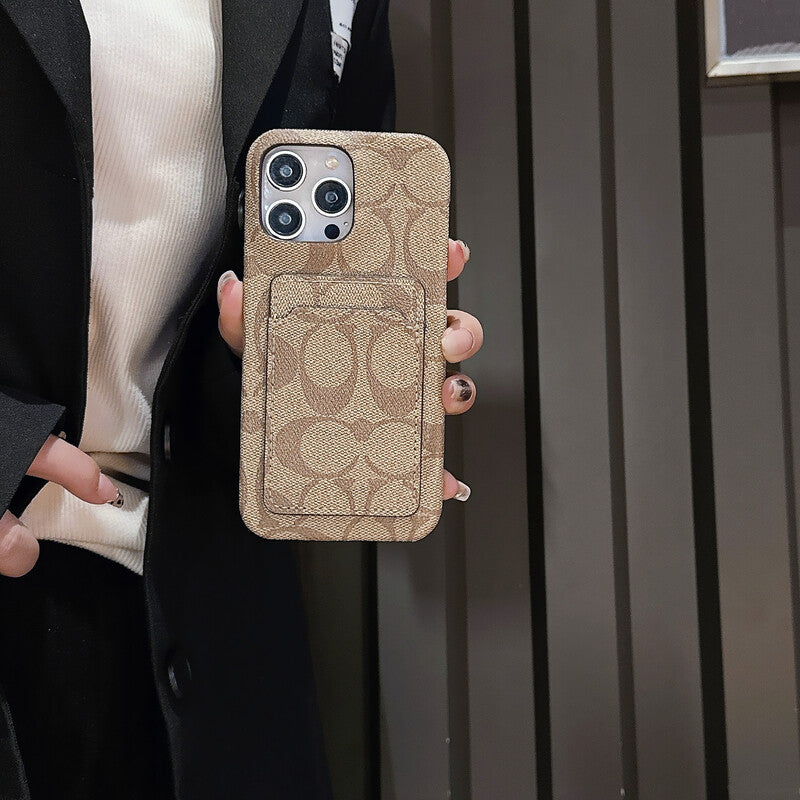 Klasszikus klasszikus iPhone tok kártyatartóval, fehér - JQB240330
