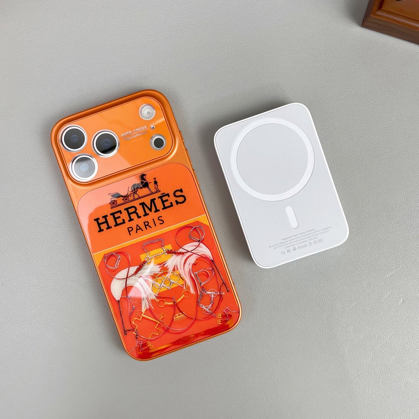 H Luxury Orange Series iPhone-deksel