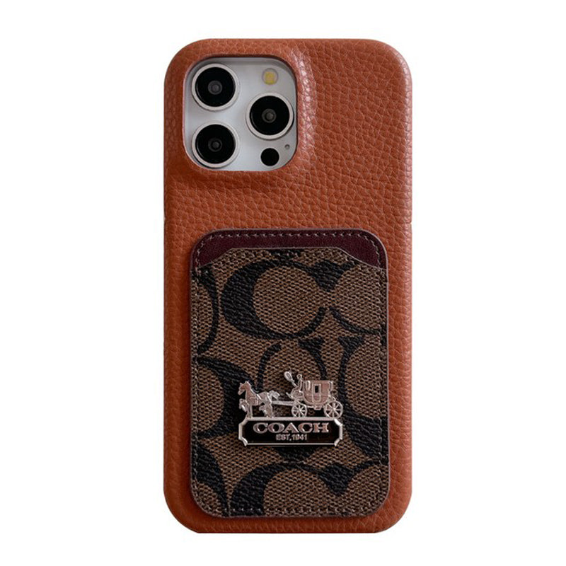 Étui pour iPhone en cuir pour sac à cartes classique