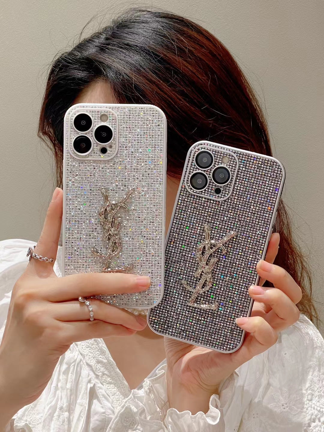 Fundas lujosas para iPhone con purpurina