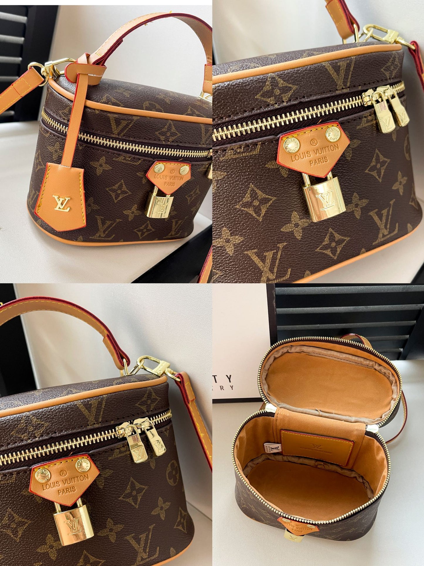 Τσάντα χειρός Vintage-Inspired Box – Elegant Monogram Tote Box