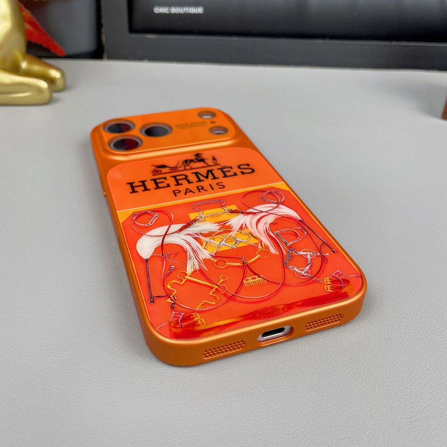 H Luxury Orange Series iPhone-deksel