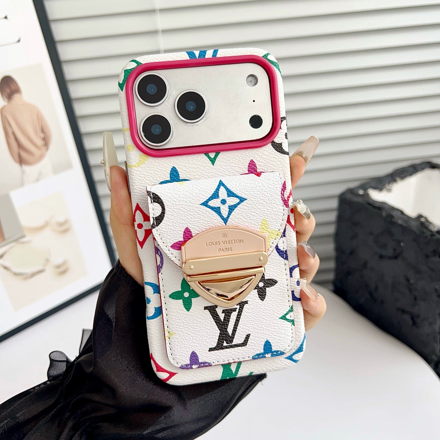 Cás iPhone Só Crossbody le Póca Cárta & Strap Inscortha