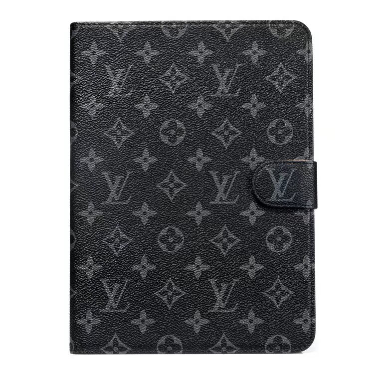 Tyylikäs Monogrammi Canvas Flip Cover Apple iPad suojaava nahkakotelo