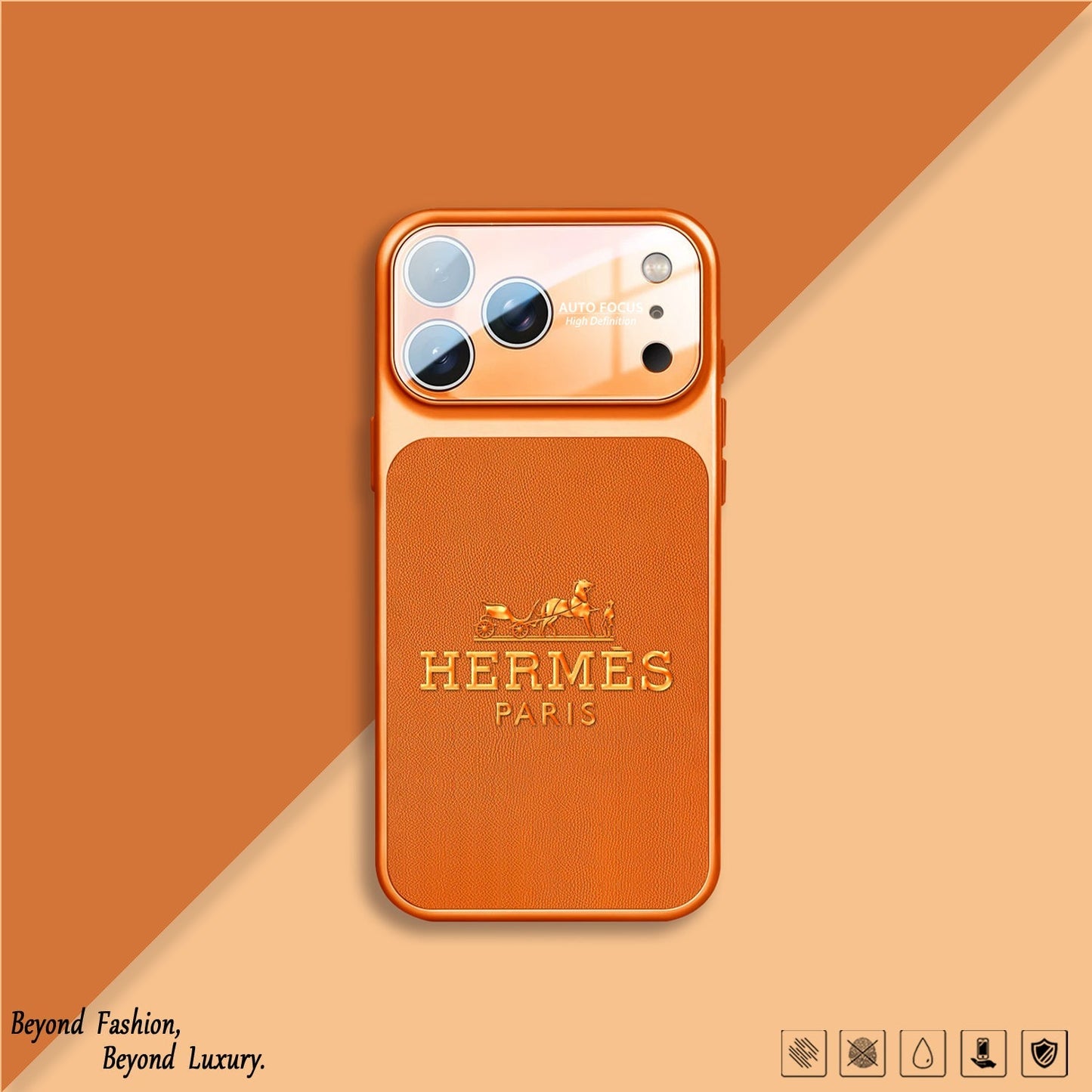 H Luxury Orange Series iPhone-deksel