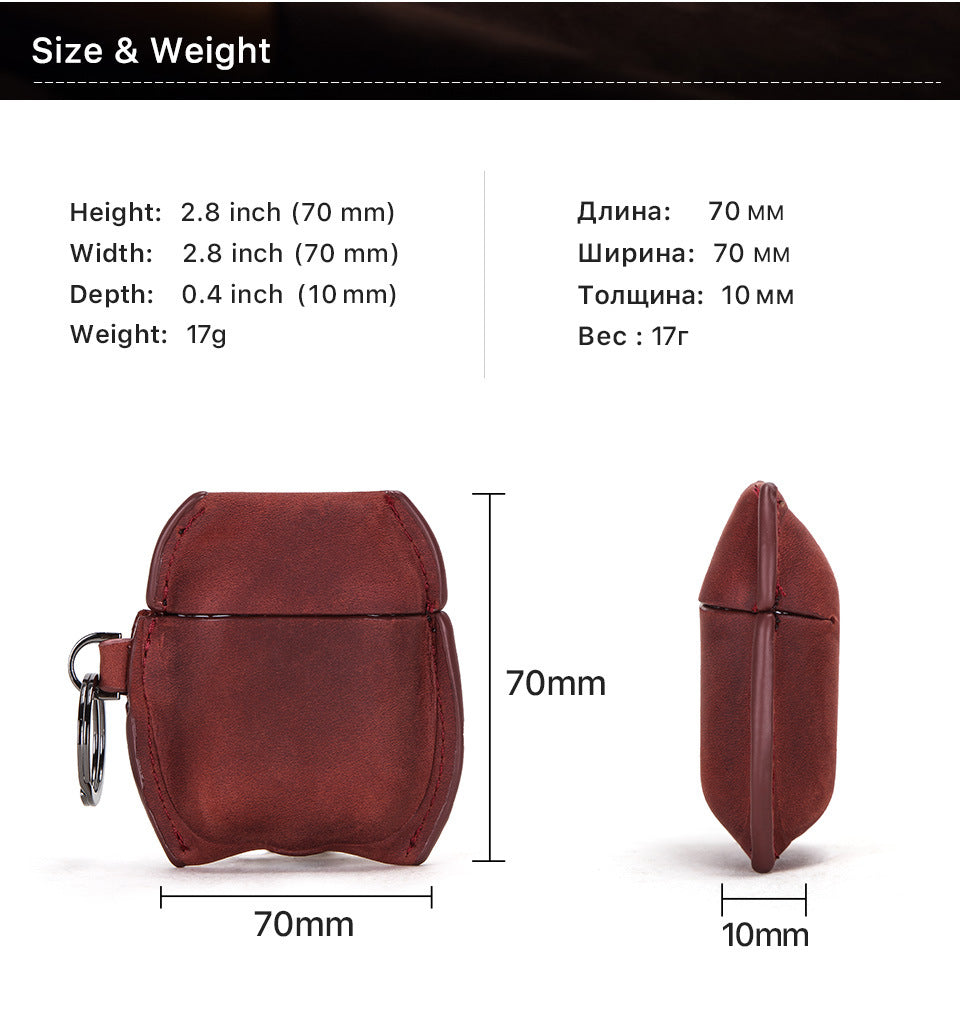 Funda AirPods 1/2 de cuero genuino