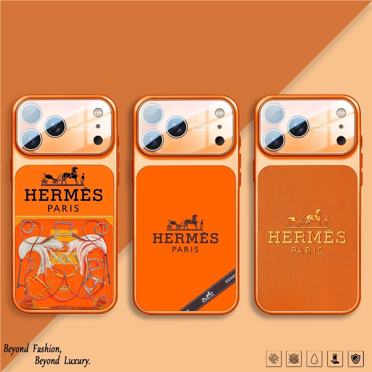 H Luxury Orange Series iPhone-deksel