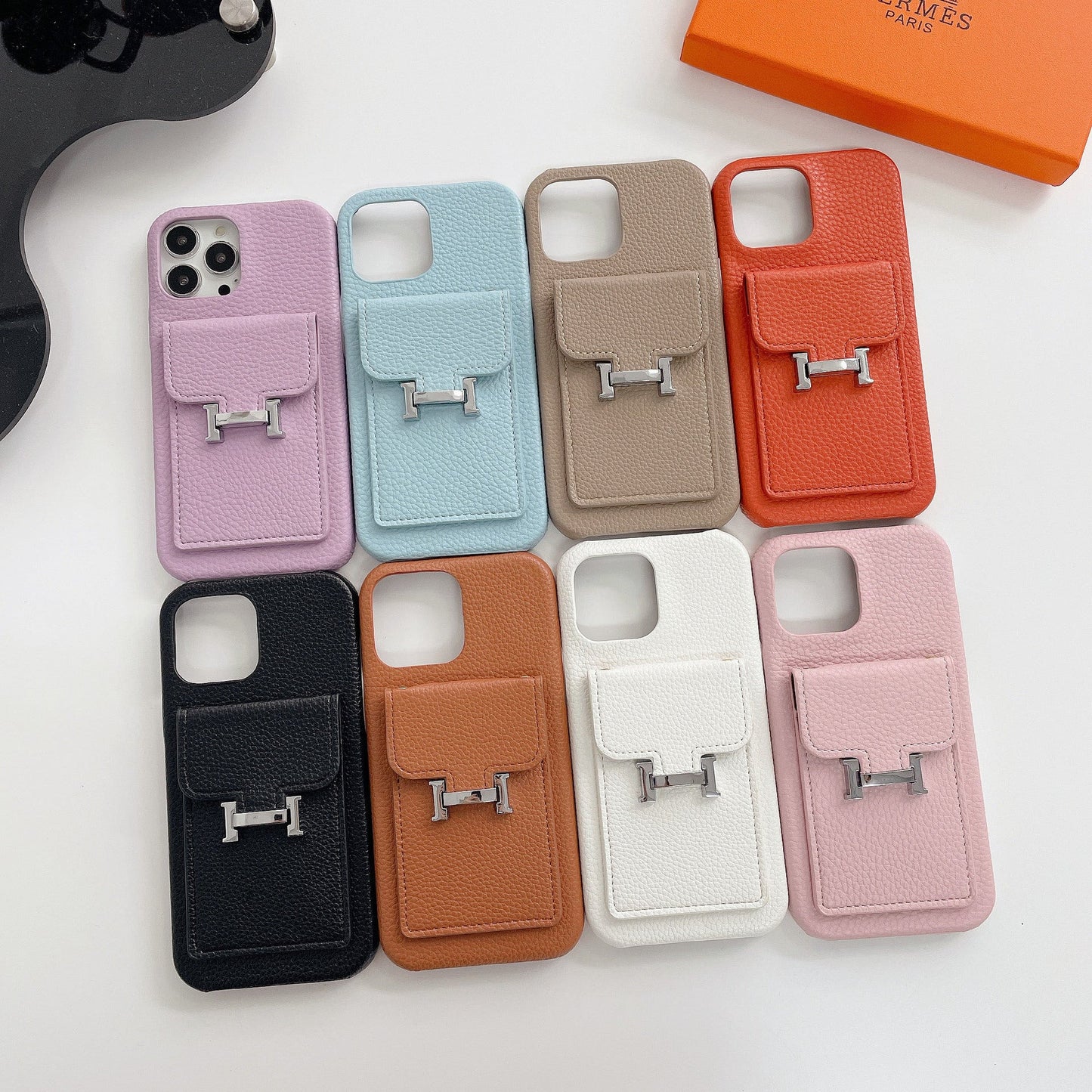 H カードホルダー レザー iPhone ケース