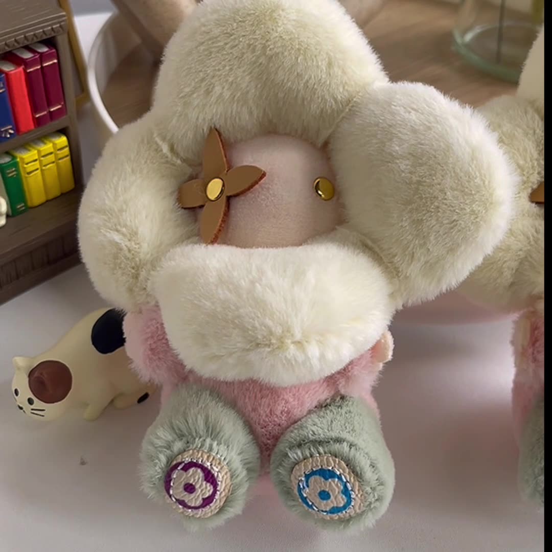 Søt solsikkeplysj nøkkelring – Vivienne Doll Bag Charm for kvinner, bil<rAMP>ryggsekkdekorasjon