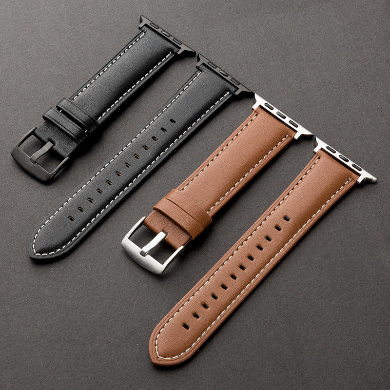 Correa de cuero genuino para Apple Watch