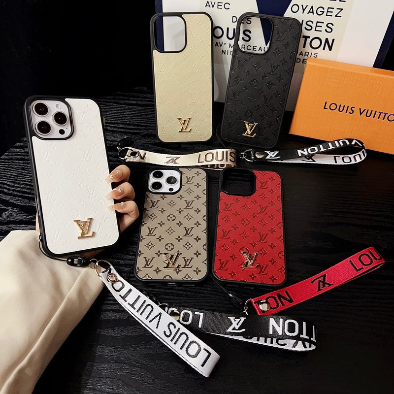Θήκη για iPhone με αλυσίδα χεριών καφέ πολυτελείας