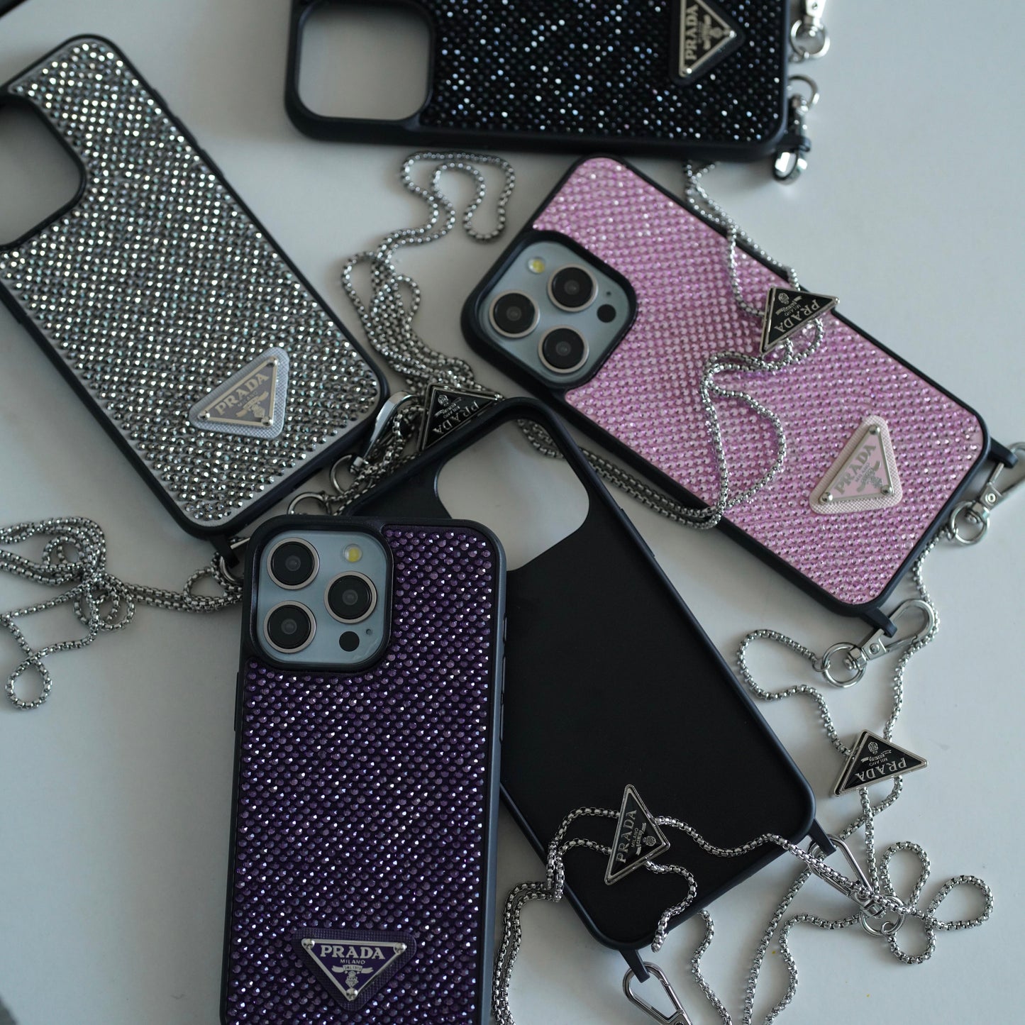 Luksus Diamond Crossbody iPhone-deksel