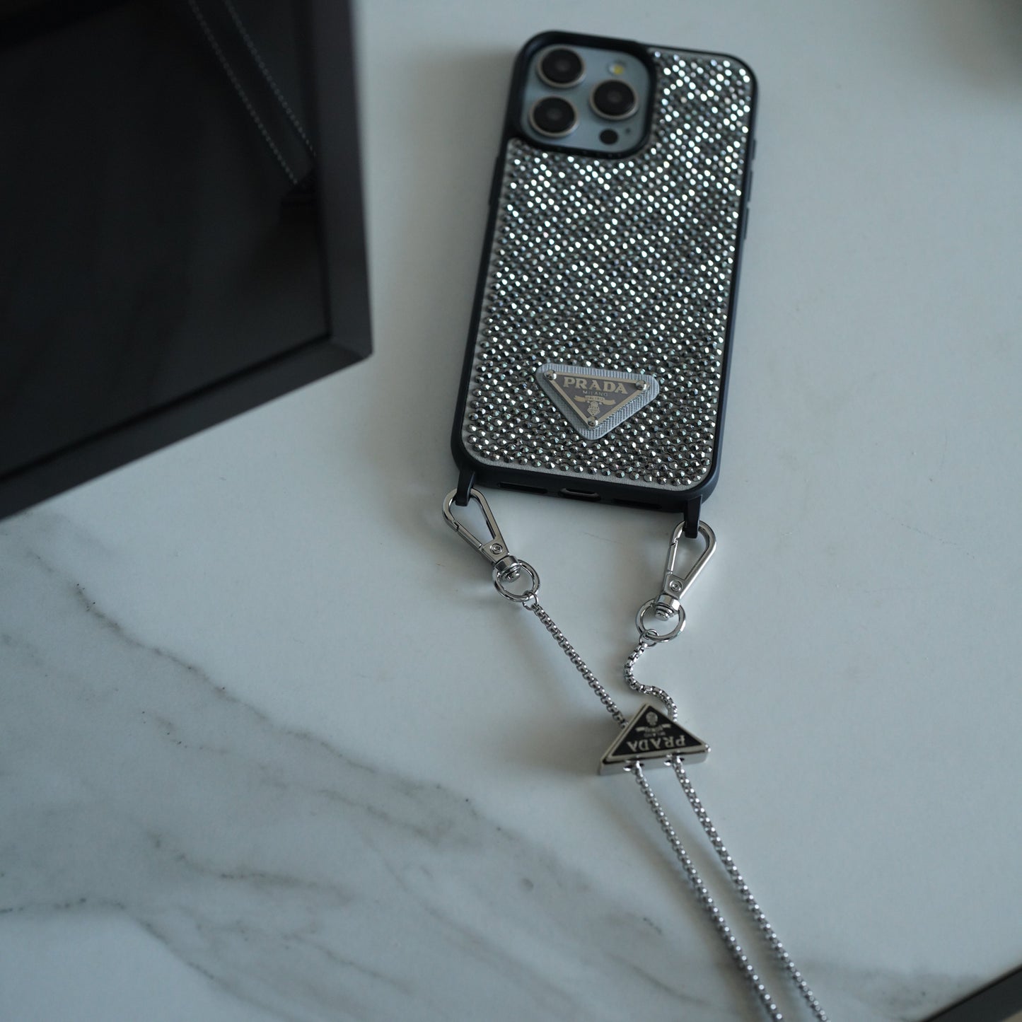 Luksus Diamond Crossbody iPhone-deksel