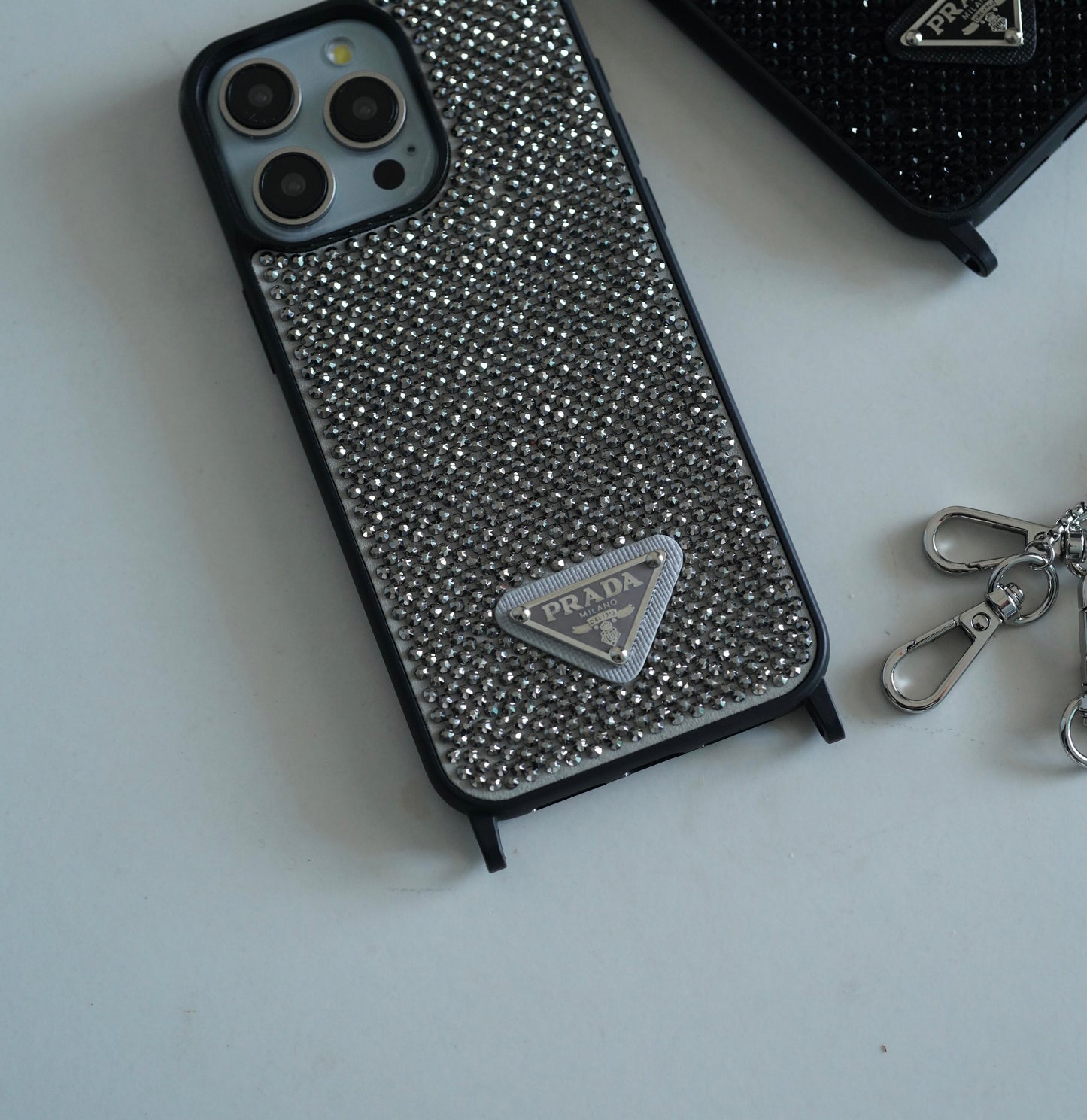 Luksus Diamond Crossbody iPhone-deksel