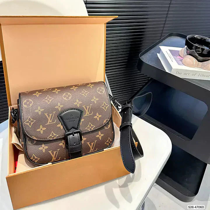 Bolsa de luxo com padrão de monograma de couro de alta qualidade