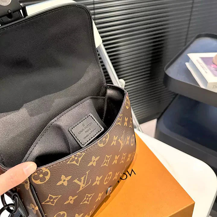 Bolsa de luxo com padrão de monograma de couro de alta qualidade