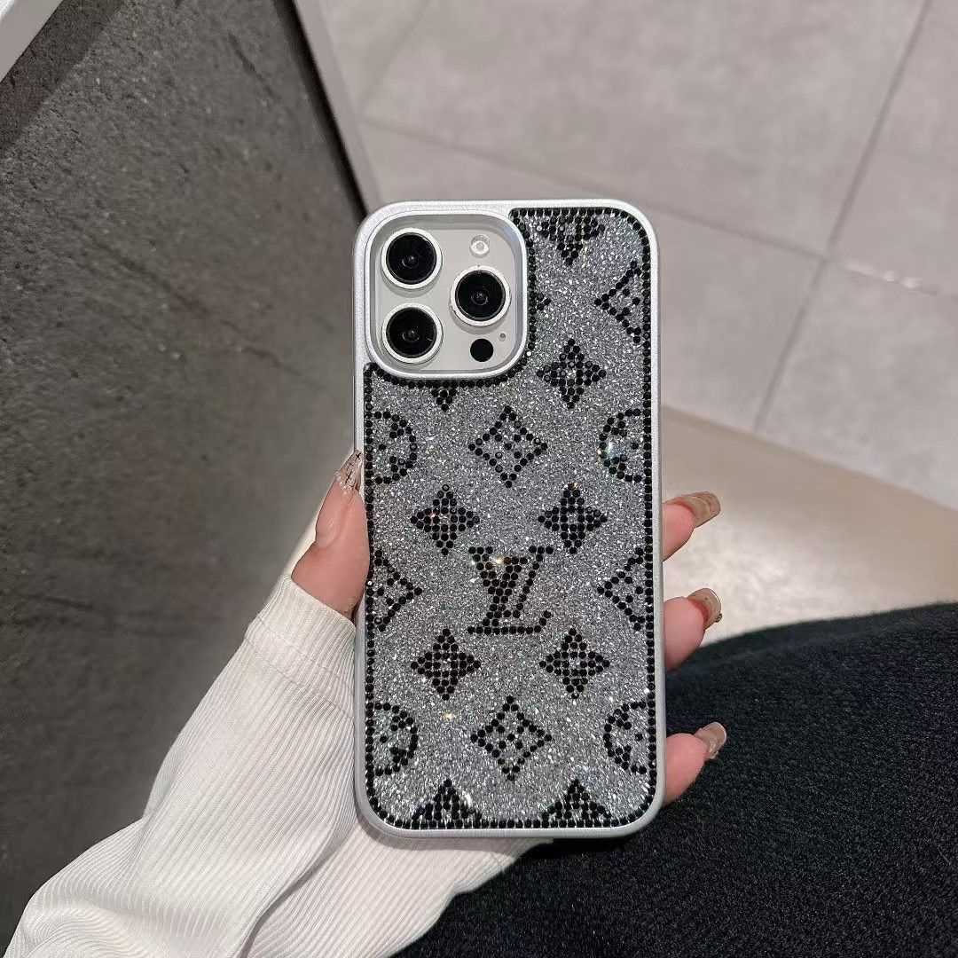 Luksus Glitter Holographic Y - S - L-inspirert iPhone-deksel – Diamond Shine Edition