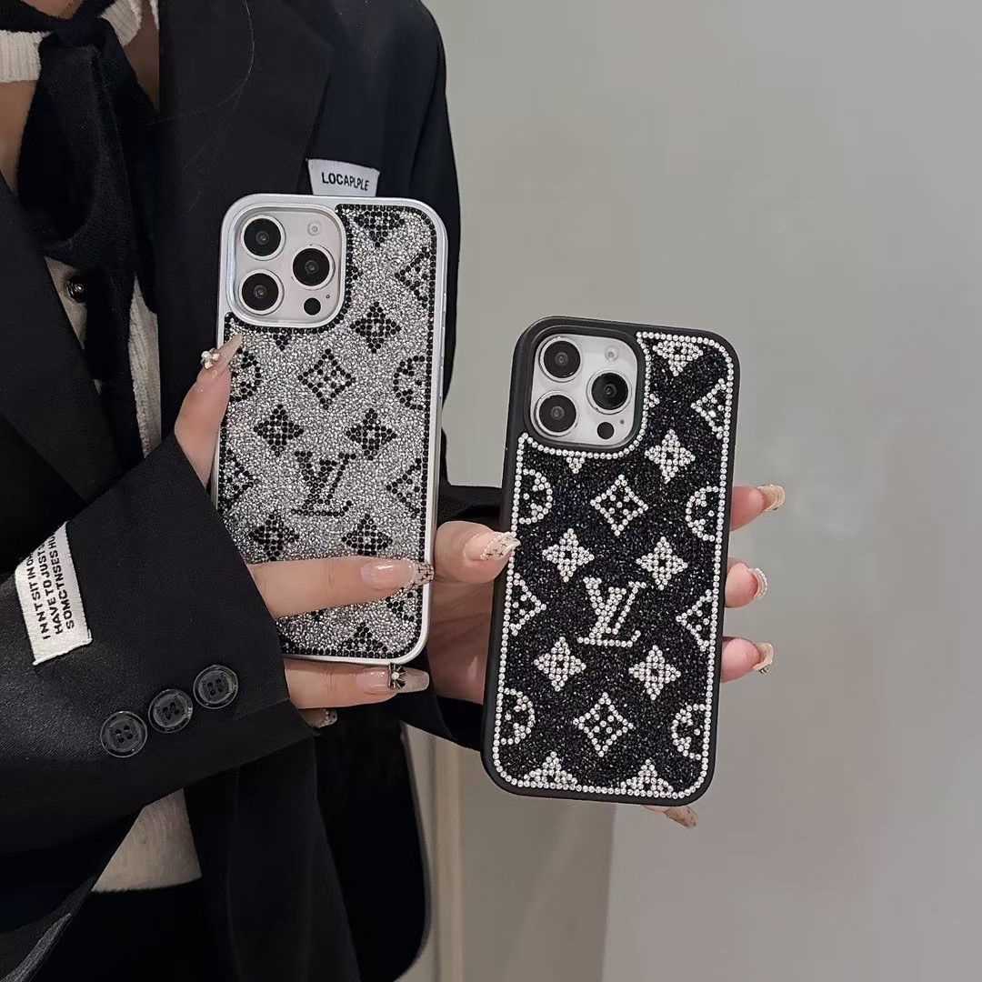 Luksus Glitter Holographic Y - S - L-inspirert iPhone-deksel – Diamond Shine Edition