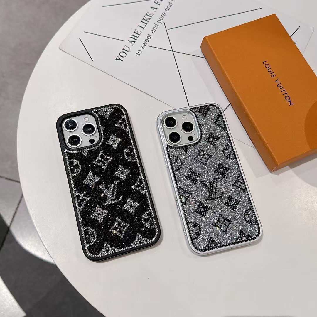 Luksus Glitter Holographic Y - S - L-inspirert iPhone-deksel – Diamond Shine Edition