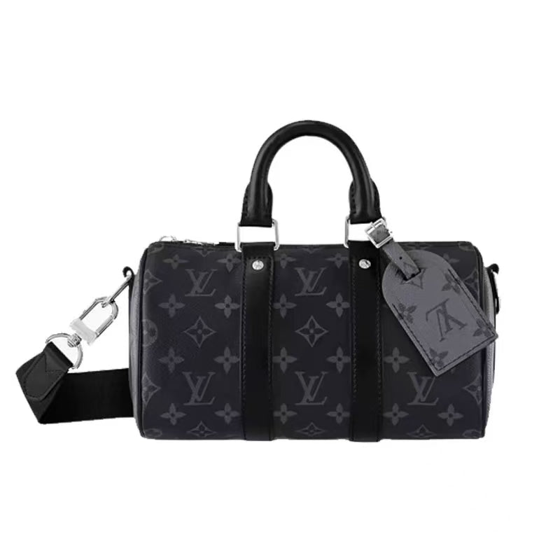 Luksus Leather Monogram Eclipse Canvas Duffle Bag