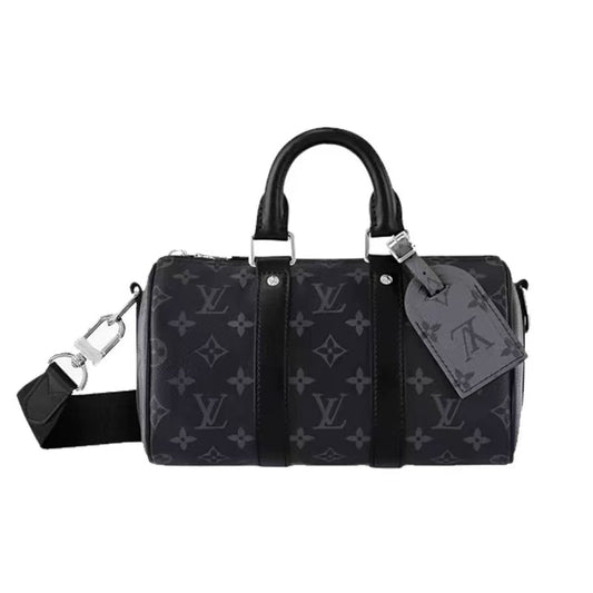 Bolso de lona de lujo con monograma Eclipse de cuero