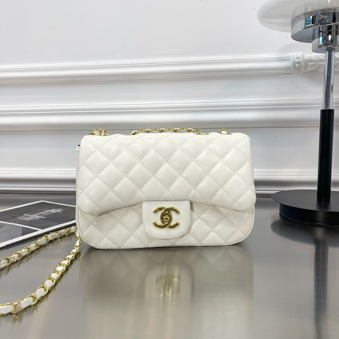 Bolso de hombro clásico acolchado con cadena