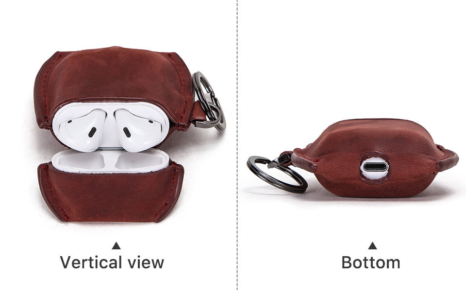 Funda AirPods 1/2 de cuero genuino