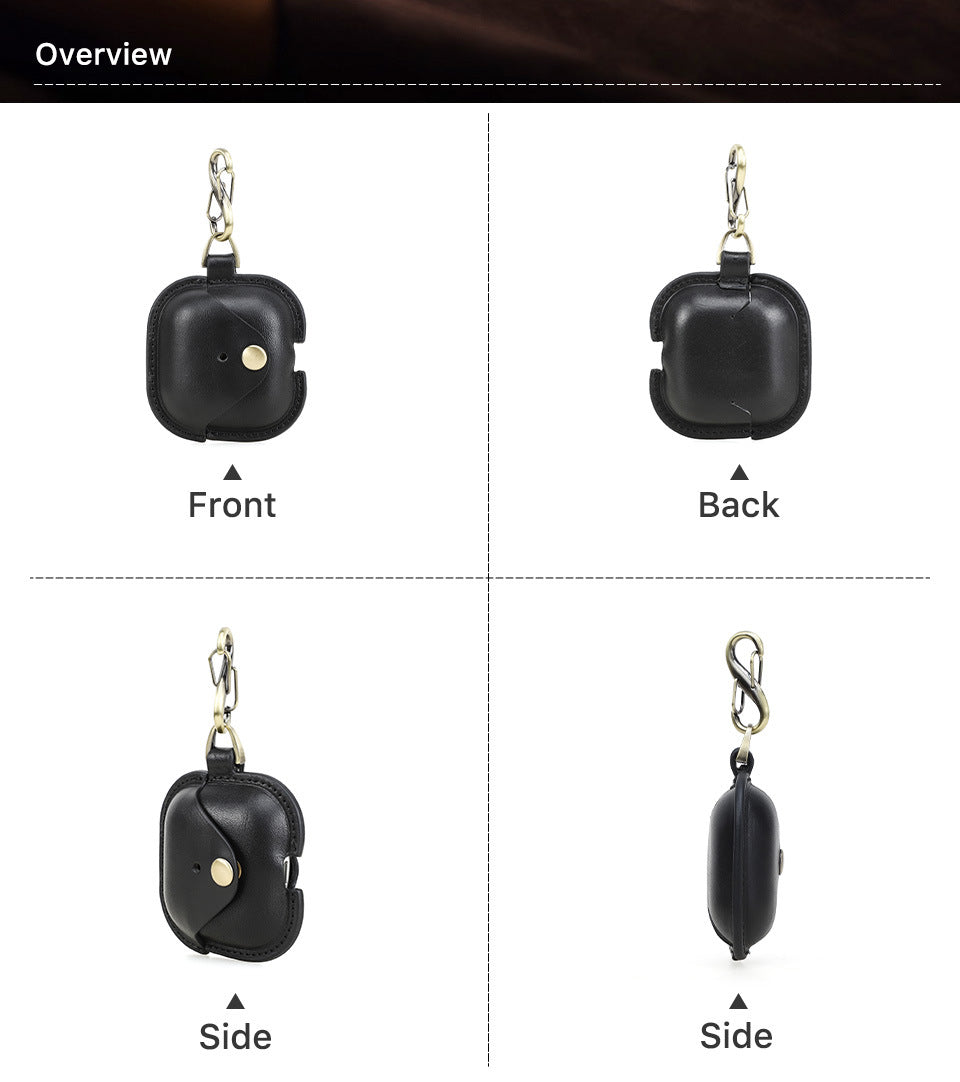 AirPods 4-veske i ekte skinn