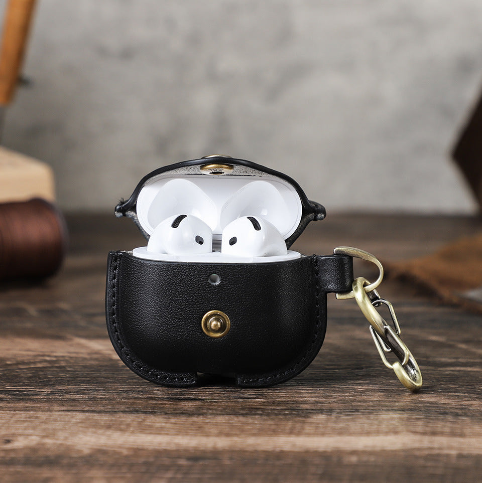 AirPods 4-veske i ekte skinn
