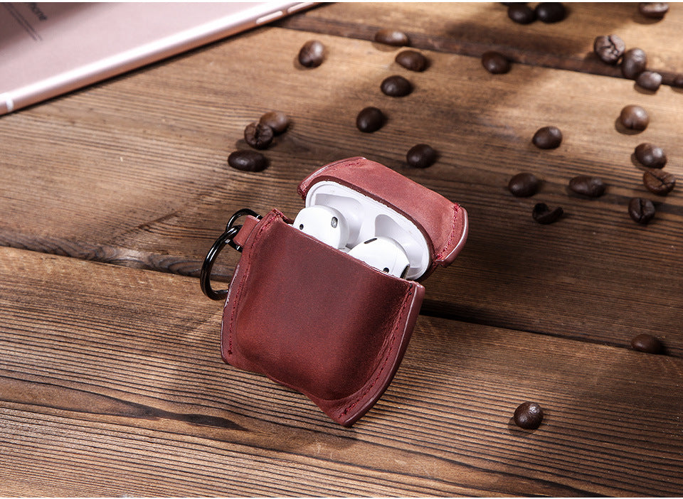 Funda AirPods 1/2 de cuero genuino